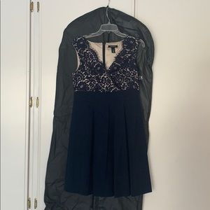 White House black market navy blue dress